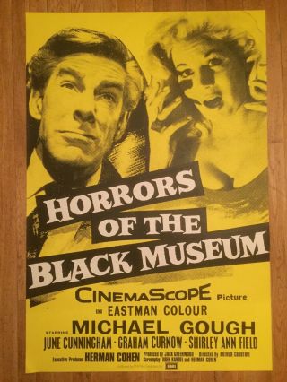 Horrors Of The Black Museum 1959 British Horror Film Poster