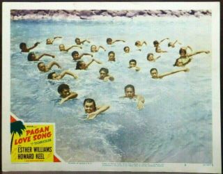 Esther Williams Swimming 1950 Lobby Card Pagan Love Song South Seas