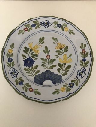 Il Bargello Italy Set Of Plates Blue Carnation 9” Maioliche Cantagalli Cag4