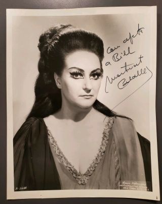 Montserrat Caballe Signed Gorgeous 8x10 Photo,  Spanish Opera Soprano