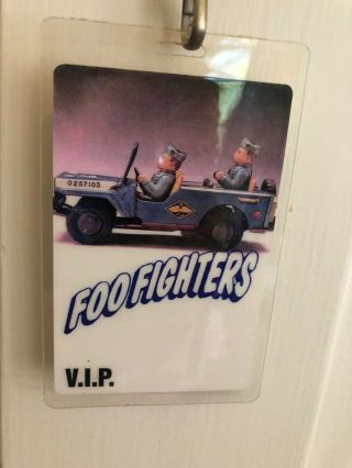 Foo Fighters Vip Backstage Pass Laminate 1995 European Tour