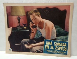 1946 Fear In The Night (una Sombra En El Espejo) 11 " X 14 " Movie Lobby Card