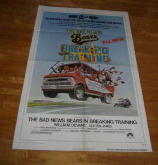 1977 The Bad News Bears In Breaking Training Movie Poster