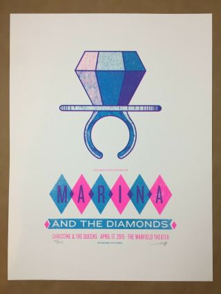 Marina And The Diamonds Concert Poster Lil Tuffy Rare 25/200 Ringpop 17.  5x23