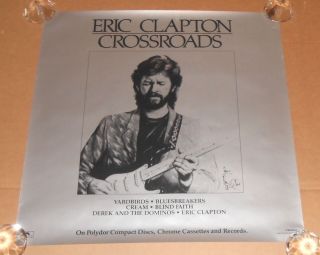 Eric Clapton Crossroads 1988 Promo Poster 24x24