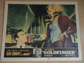 Org Goldfinger 1964 Us Lobby Card 1 Sean Connery As 007,  James Bond.