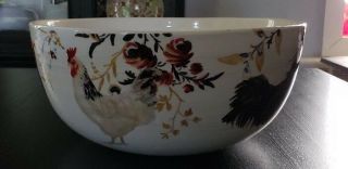 Williams Sonoma Rooster Francais Mixing Serving Bowl 12 Inch Large - Rare