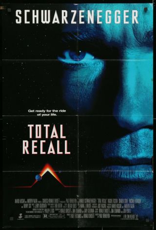 Arnold Schwarzenegger Total Recall 1990 Ff 1 - Sheet Movie Poster 27 X 41
