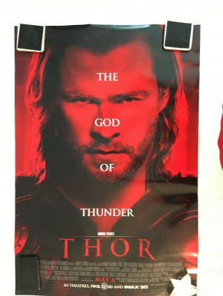 Thor - Marvel Avengers 2011 Ds Movie Poster 27x40 Chris Hemsworth