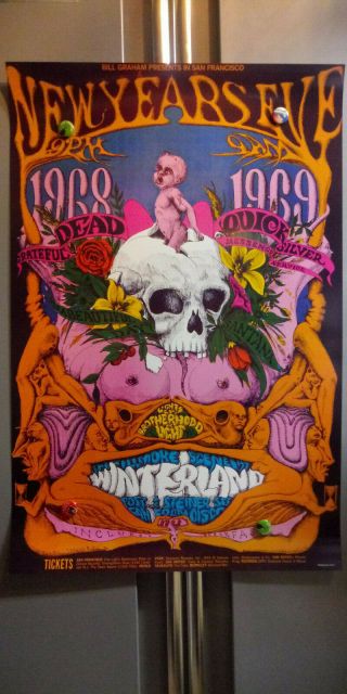 Grateful Dead Santana Winterland Bg 152 - 2 Bill Graham Fillmore Poster