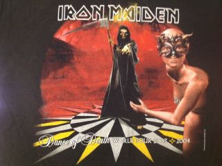 Iron Maiden Uk Tour T Shirt,  Dance Of Death 2003 - 2004.  Size L
