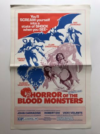 Horror Of Blood Monsters Pressbook ‘70 4pages 11x17 Movie Poster Art Horror 1134