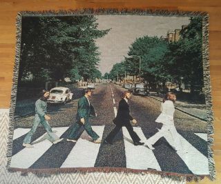 The Beatles Abbey Road Bed Throw Sofa Blanket Woven Tapestry 50”x60” Multi - Use