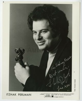 Itzhak Perlman - Israeli - American Violinist,  Conductor - Signed 8x10 Photograph