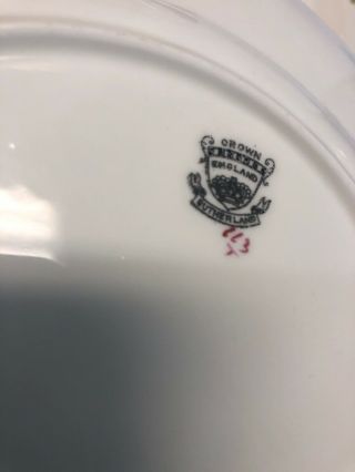 Set of 5 Vintage Crown Sutherland MINTON ROSE Pattern 663 Luncheon Plates 8 3/4” 5