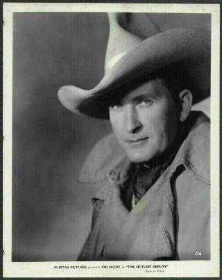 Western Tim Mccoy 1930s Promo Portrait Photo The Outlaw Deputy