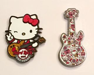 Hard Rock Cafe Las Vegas 2019 Hello Kitty Pins Limited Edition Both