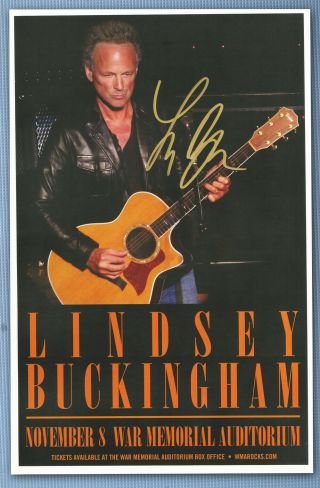 Lindsey Buckingham Signed Autographed Concert Poster 2012 Fleetwood Mac