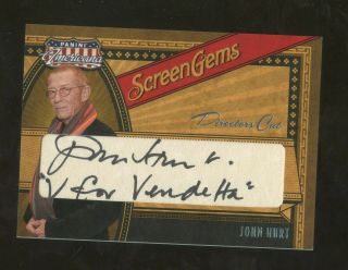 2011 Panini Americana Screen Gems Directors Cuts John Hurt Signed Auto /20