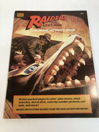 1981 Indiana Jones Raiders Of The Lost Ark Coloring Book