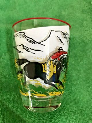 8 Libbey Mid - Century Western/Cowboy/Calf Roping Themed Barware Glasses - - 4