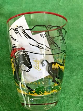 8 Libbey Mid - Century Western/Cowboy/Calf Roping Themed Barware Glasses - - 5