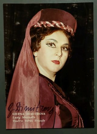 Ghena Dimitrova Rare Gorgeous Signed Vintage 5x7 Photo,  Bulgarian Opera Soprano