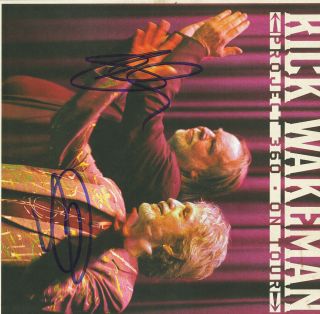 YES Jon Anderson,  Rick Wakeman autographed gig poster Owner Of A Lonely Heart 3