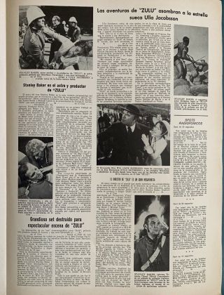 ZULU Michael Caine Stanley Baker PRESS BOOK Mexican 1964 5
