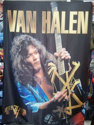 Van Halen Eddie Flag Cloth Poster Wall Tapestry Banner Cd Hard Rock Cd Lp