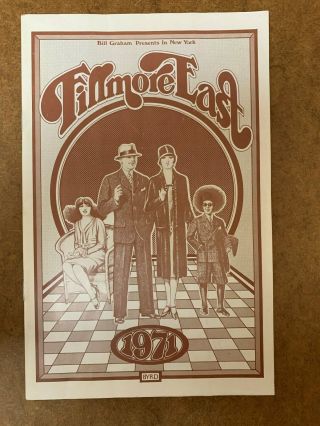 Fillmore East Program/handbill 4/30 - 5/1 & 5/4 - 5/71 Elp,  Edgar Winter,  Jethro Tull