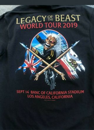 Iron Maiden Los Angeles Event 2XL Shirt Legacy Of Beast LA.  California Exclusive 2