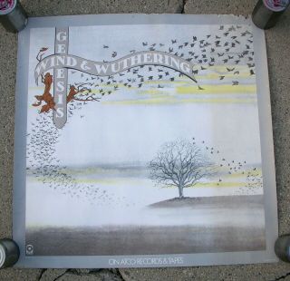Genesis Wind & Wuthering Promo Poster Vg,  1976.