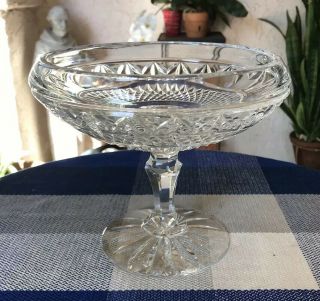 Waterford Crystal Large Ballina Footed Centerpiece Compote Candy Dish Ireland