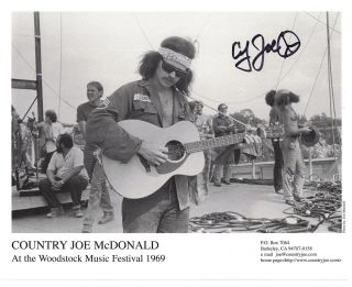 Country Joe Mcdonald Signed Autographed 8x10 Photo Musician Singer Woodstock 69