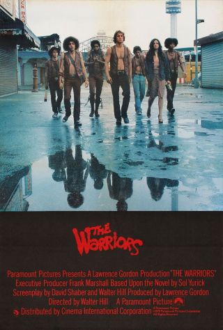 " The Warriors ".  Michael Beck.  Classic 1979 Movie Poster Various Sizes