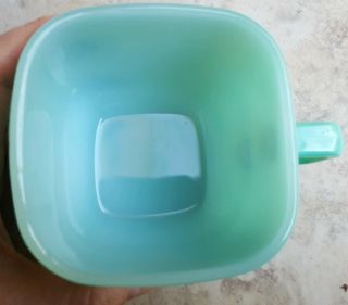 Vintage Glasbake Lipton Square Mugs / Soup Cup Bowls Pastel Retro Set of 7 7