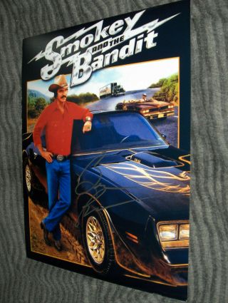 Burt Reynolds The Bandit Signed 8x10 Photo Rip