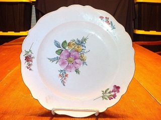 Antique 19thc Meissen Porcelain Cabinet Plate With Floral Painting 1