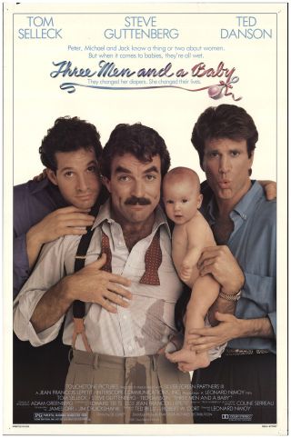 Three Men And A Baby 1987 27x40 Orig Movie Poster Fff - 67941 Rolled Tom Selleck