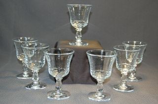 Fostoria Century 4 5/8 " Wine Goblets 7pc Glassware