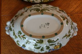 VINTAGE CANTAGALLI FAIENCE ITALY COVERED SERVING BOWL TUREEN - LIDDED 3