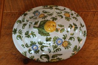 VINTAGE CANTAGALLI FAIENCE ITALY COVERED SERVING BOWL TUREEN - LIDDED 8