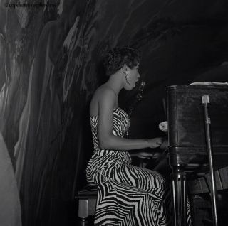 Bunny Yeager 1950s Camera Negative Jazz Pianist Jo Thompson Miami Nightclub Nr