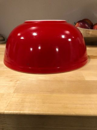 Vintage Pyrex Red 404 4 - Quart Large Primary Mixing Bowl Dish ❤️