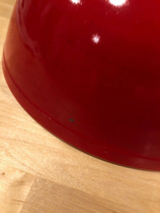 Vintage Pyrex RED 404 4 - Quart Large Primary Mixing Bowl Dish ❤️ 5