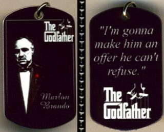 The Godfather Marlon Brando Photo Aluminum Dog Tag Necklace W/30 " Ballchain
