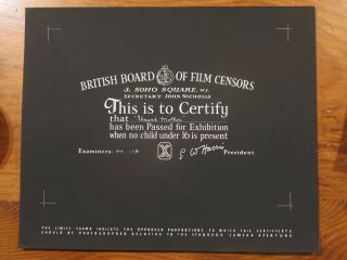 British Bbfc Film Certification Card Unwed Mother 1958 Norma Moore