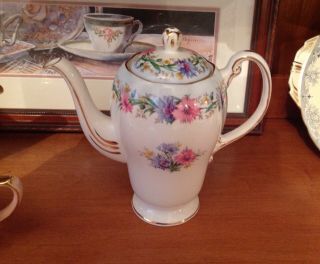 Tea Or Coffee Mini Teapot And Lid Cornflower Pattern Eb Foley Blue Hard To Find