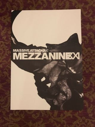 Massive Attack Mezzanine Xxi Tour Poster | Chicago Theater September 2019 Show